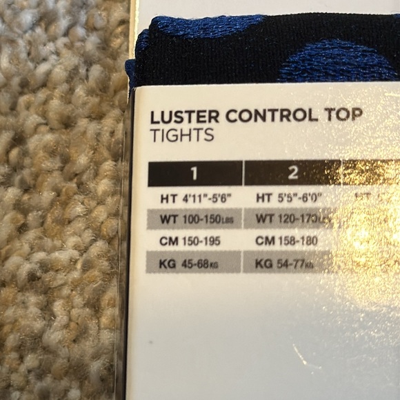 NWT Black Tights With Blue Polka Dots - Picture 6 of 6